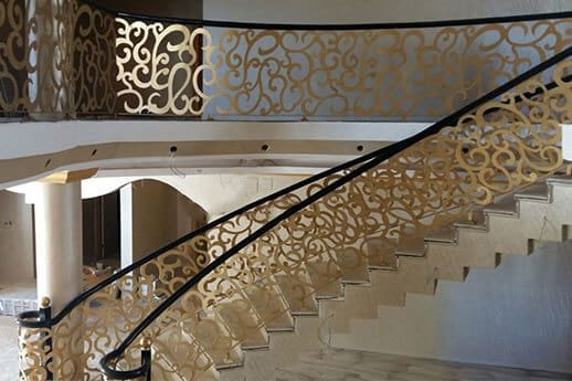 درابزينات صفائح معدنية قص ليزر